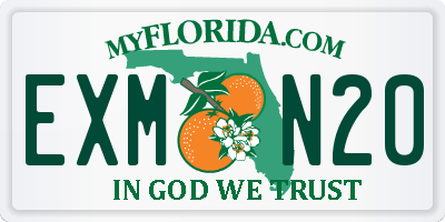 FL license plate EXMN20