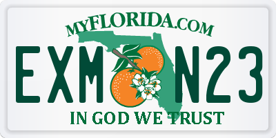 FL license plate EXMN23