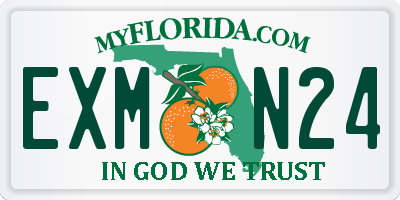 FL license plate EXMN24