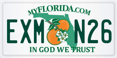 FL license plate EXMN26