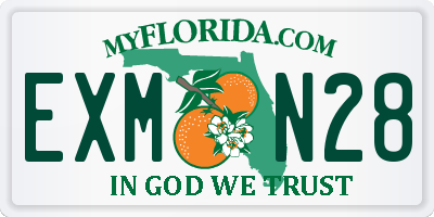 FL license plate EXMN28