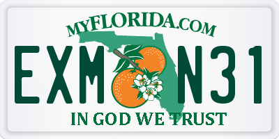 FL license plate EXMN31
