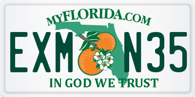 FL license plate EXMN35