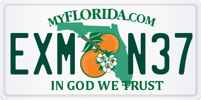 FL license plate EXMN37