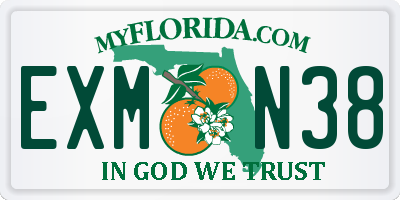 FL license plate EXMN38