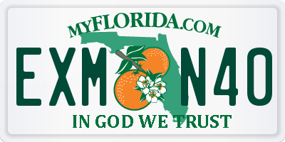 FL license plate EXMN40