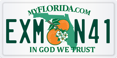 FL license plate EXMN41
