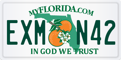 FL license plate EXMN42