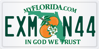 FL license plate EXMN44
