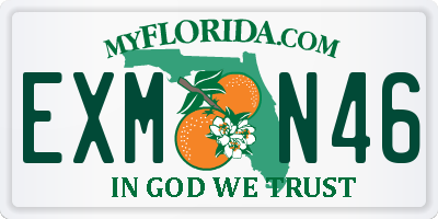 FL license plate EXMN46