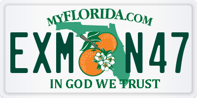 FL license plate EXMN47
