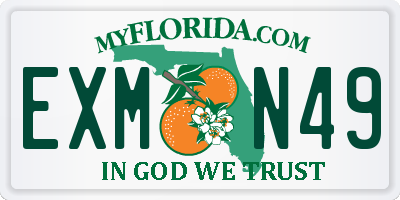 FL license plate EXMN49