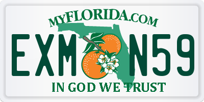FL license plate EXMN59