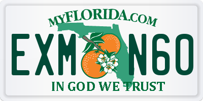 FL license plate EXMN60