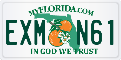 FL license plate EXMN61