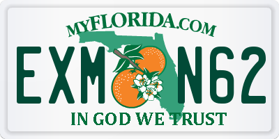 FL license plate EXMN62