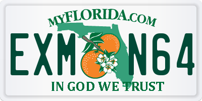 FL license plate EXMN64