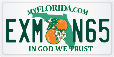 FL license plate EXMN65