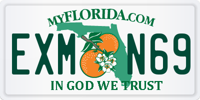 FL license plate EXMN69
