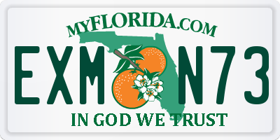 FL license plate EXMN73