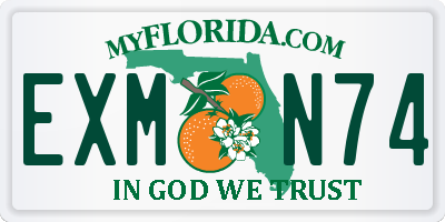 FL license plate EXMN74