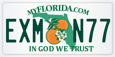 FL license plate EXMN77