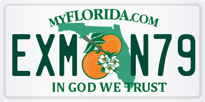 FL license plate EXMN79