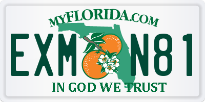 FL license plate EXMN81