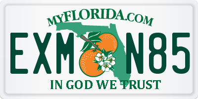 FL license plate EXMN85
