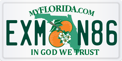 FL license plate EXMN86
