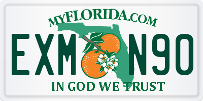 FL license plate EXMN90