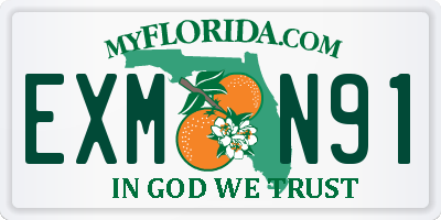 FL license plate EXMN91