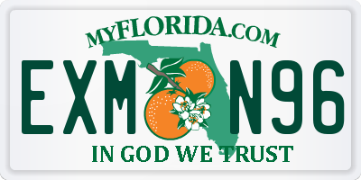 FL license plate EXMN96