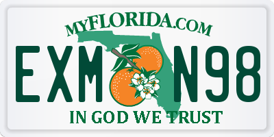 FL license plate EXMN98