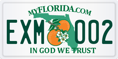 FL license plate EXMO02