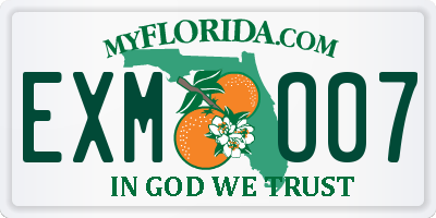 FL license plate EXMO07