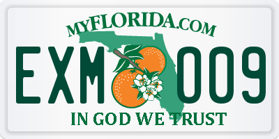 FL license plate EXMO09