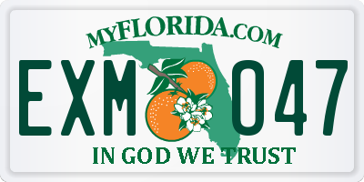 FL license plate EXMO47