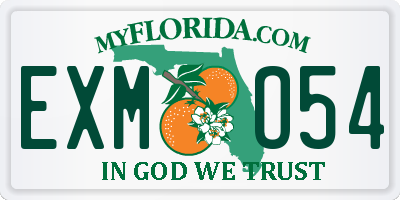 FL license plate EXMO54