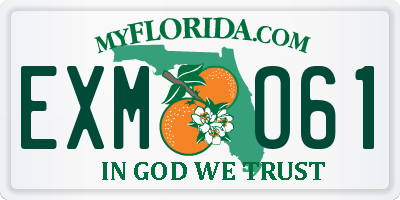 FL license plate EXMO61