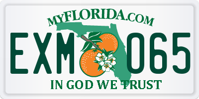 FL license plate EXMO65