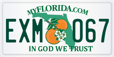 FL license plate EXMO67