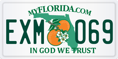 FL license plate EXMO69