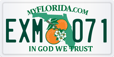 FL license plate EXMO71