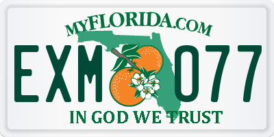 FL license plate EXMO77