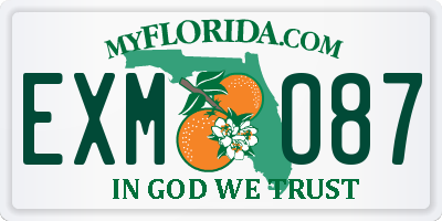 FL license plate EXMO87