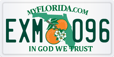 FL license plate EXMO96