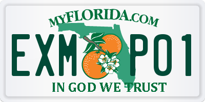 FL license plate EXMP01