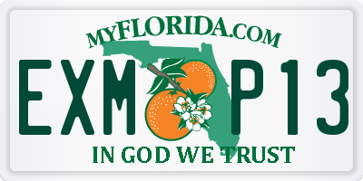 FL license plate EXMP13