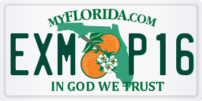 FL license plate EXMP16